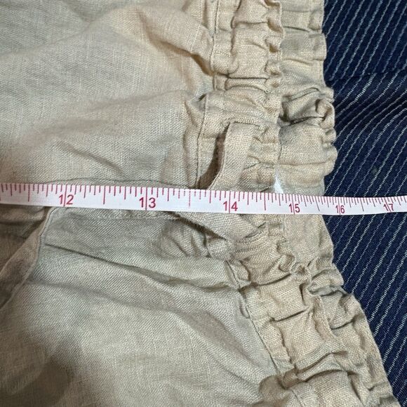 Quacker Factory Linen Pants Womens 2X Beige Boho Coastal Resortcore Lagenlook - Picture 8 of 9